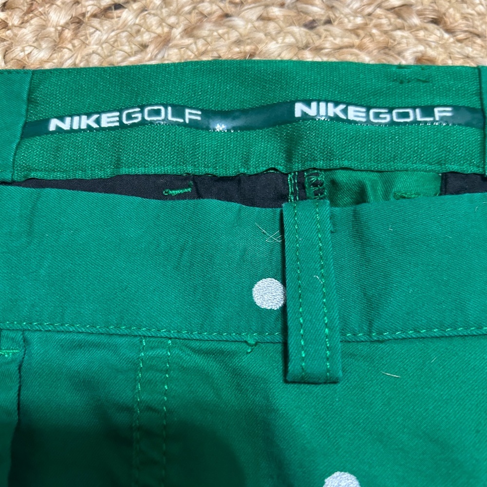 Nike Golf Tour Performance Dri-FIT Polka Dot Shorts - Green - Size 36